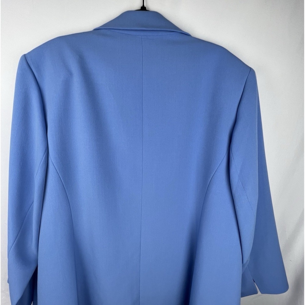 Le Suit Woman 24W Blue Chambray Crepe Dress‎ Suit Long Jacket Career Wedding NWT - Picture 9 of 16